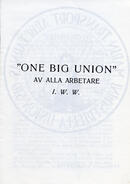 "One big union" av alla arbetare : I. W. W.